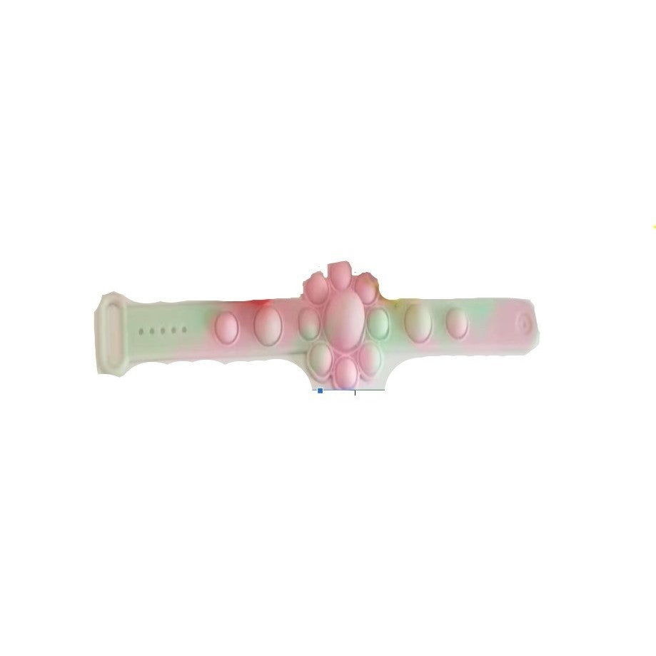 Jucarie Antistres Din Silicon, Bratara Caracatita Reversibila, Multicolor/Verde - vivimall.ro