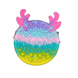 Jucarie antistres din silicon Flippy, Geanta Pop It, 16 cm, Ren, Macarons - vivimall.ro