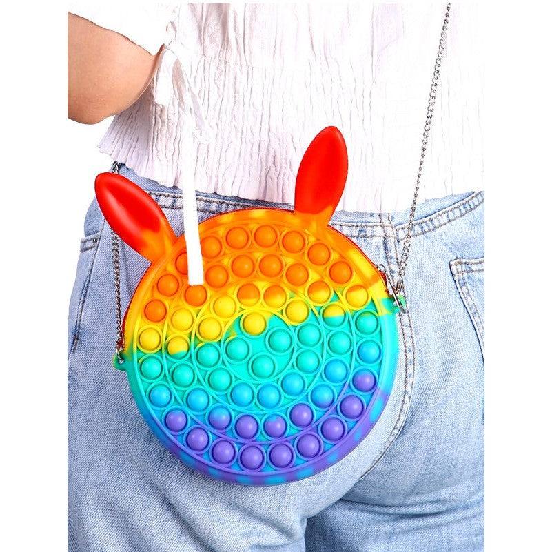 Geanta Pop It Iepuras Curcubeu | BubbleBag 3