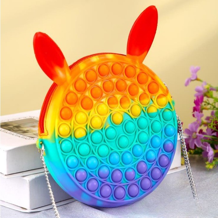 Geanta Pop It Iepuras Curcubeu | BubbleBag 3