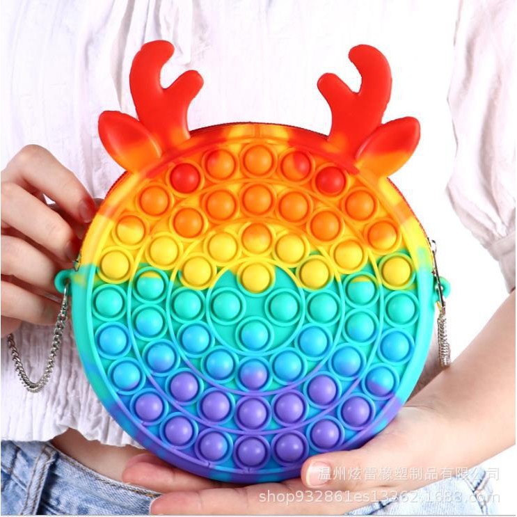Geanta Pop It Ren Curcubeu | BubbleBag 4