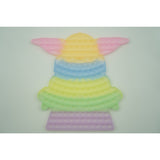 Jucarie Antistres Din Silicon, Pop It Now And Flip It, Baby Yoda, 30 Cm, Fosforescent