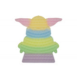 Jucarie antistres din silicon Vivimall®, Pop it Now and Flip It, Baby Yoda, 30 cm, Fosforescent, Multicolor - vivimall.ro