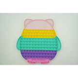 Jucarie antistres din silicon Vivimall, Pop it Now and Flip It ,Bufnita ,Multicolor - vivimall.ro