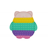 Jucarie antistres din silicon Vivimall, Pop it Now and Flip It ,Bufnita ,Multicolor - vivimall.ro