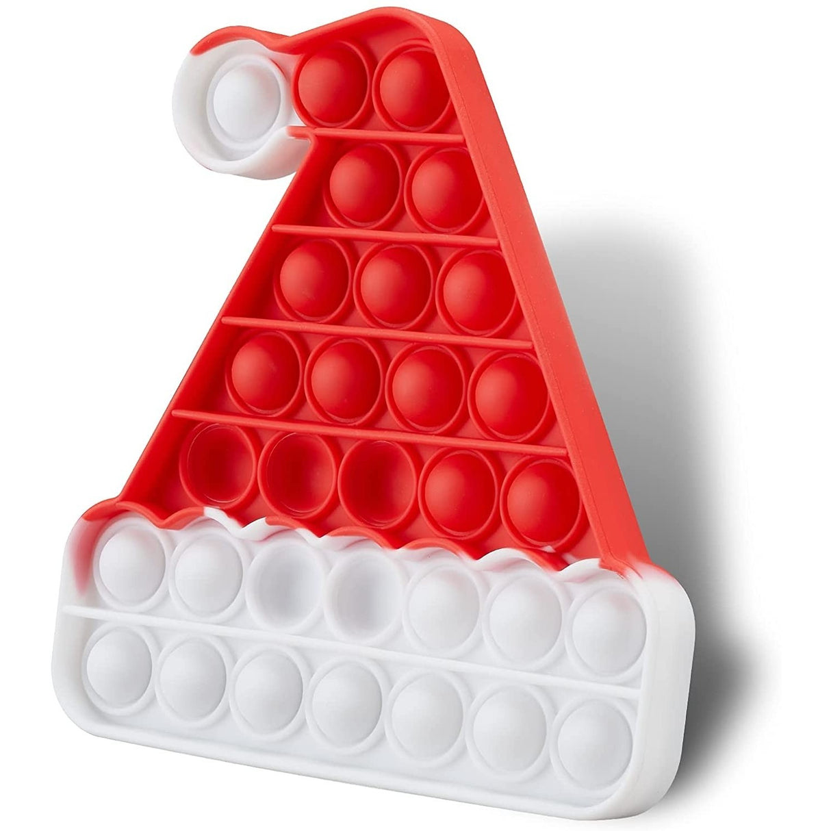 Jucarie Antistres Din Silicon, Pop It Now And Flip It, Caciula Mos Craciun, -Rosu