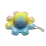 Jucarie antistres din silicon, Vivimall®, Pop It Now and Flip It, Caracatita reversibila, Multicolor, V4 - vivimall.ro