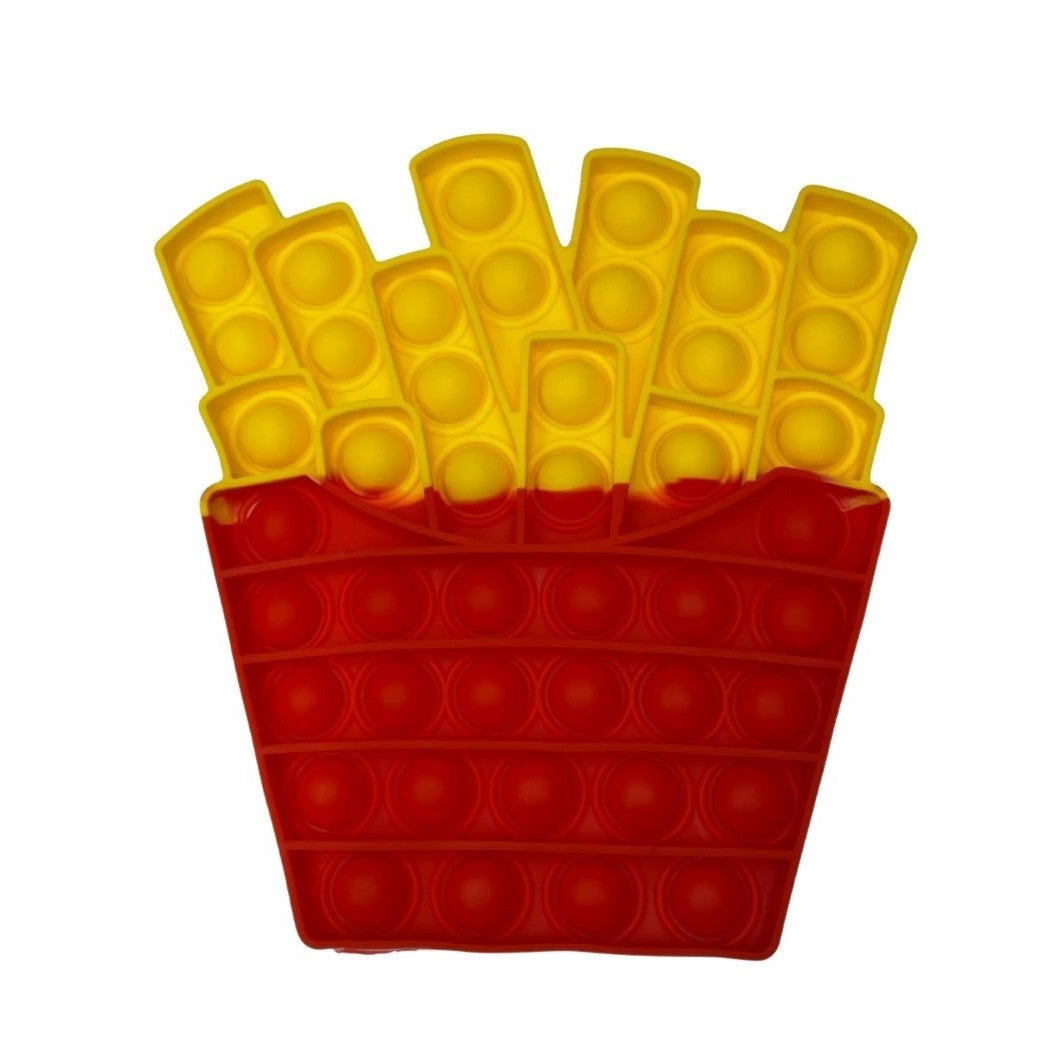 Jucarie Antistres Din Silicon Pop It Now And Flip It, Cartofi Prajiti, Rosu/
