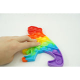 Jucarie antistres din silicon, Vivimall, Pop It Now and Flip It, Dinozaur mic, Multicolor V1 - vivimall.ro