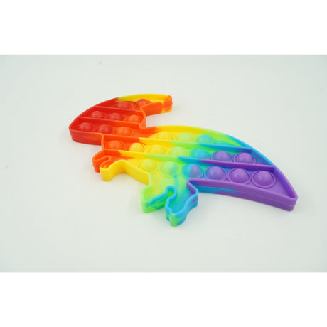 Jucarie antistres din silicon, Flippy, Pop It Now and Flip It, Dinozaur mic, Multicolor V2 - vivimall.ro
