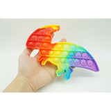 Jucarie antistres din silicon, Flippy, Pop It Now and Flip It, Dinozaur mic, Multicolor V2 - vivimall.ro