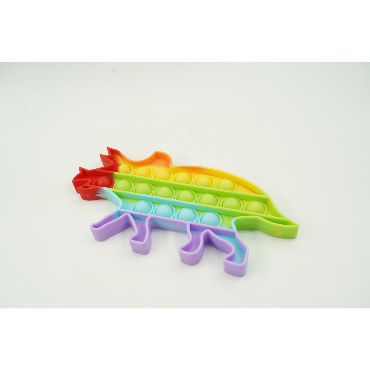 Jucarie Antistres Din Silicon, Pop It Now And Flip It, Dinozaur Mic, Multicolor V3 - vivimall.ro