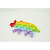 Jucarie Antistres Din Silicon, Pop It Now And Flip It, Dinozaur Mic, Multicolor V3 - vivimall.ro