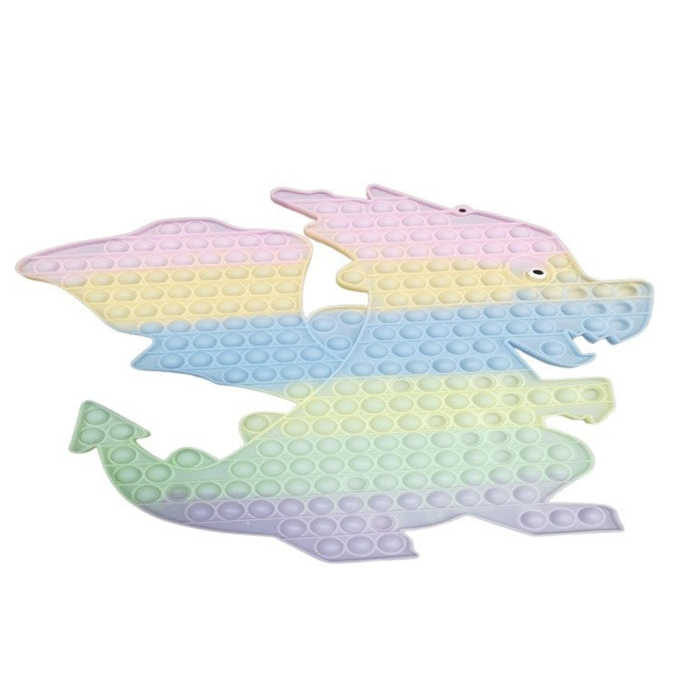 Jucarie Antistres Din Silicon Pop It Now And Flip It, Dragon, Fosforescent