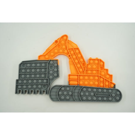 Jucarie antistres din silicon Vivimall, Pop it Now and Flip It ,Excavator ,Multicolor ,Model 2 - vivimall.ro