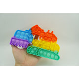 Jucarie Antistres Din Silicon Pop It Now And Flip It,Excavator,Multicolor,Model 4 - vivimall.ro