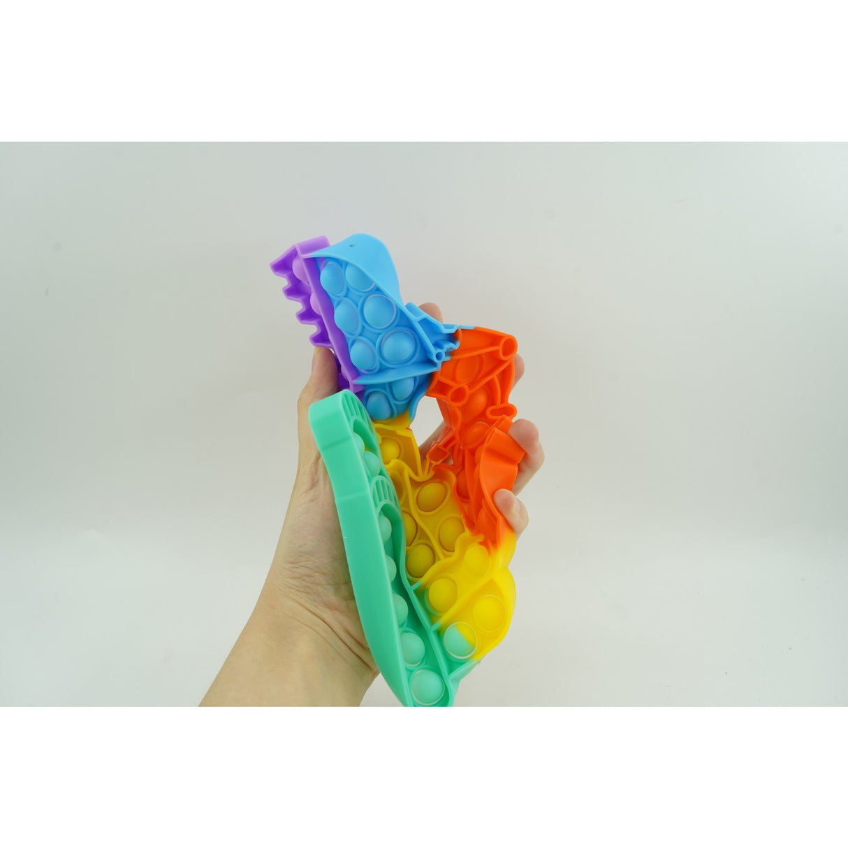Jucarie Antistres Din Silicon Pop It Now And Flip It,Excavator,Multicolor,Model 4 - vivimall.ro