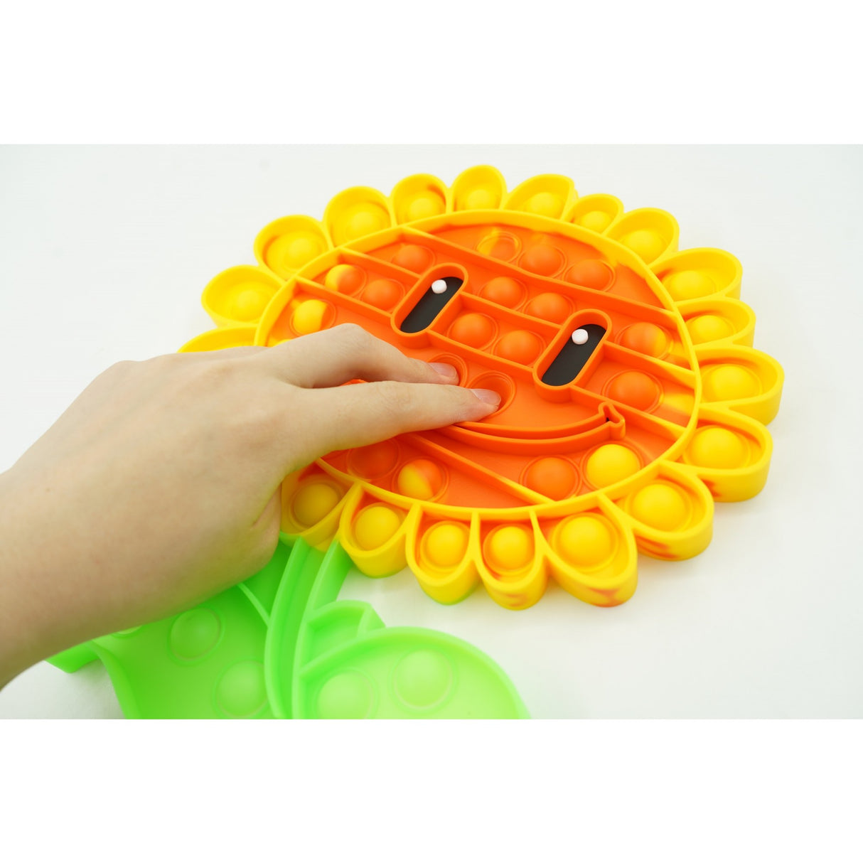 Jucarie antistres din silicon, Vivimall, Pop It Now and Flip It, Floarea soarelui, Multicolor, V1 - vivimall.ro
