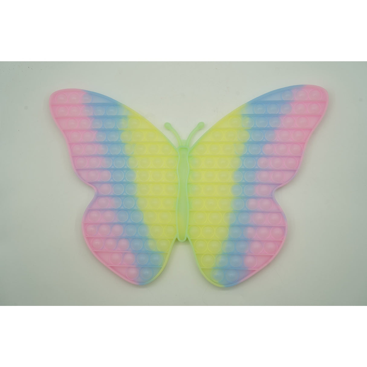 Jucarie Antistres Din Silicon, Pop It Now And Flip It, Fluture, 30 Cm, Fosforescent