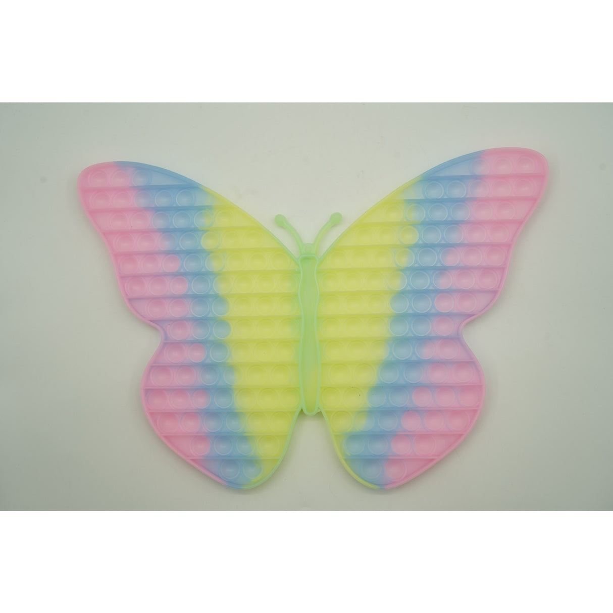 Jucarie Antistres Din Silicon, Pop It Now And Flip It, Fluture, 30 Cm, Fosforescent