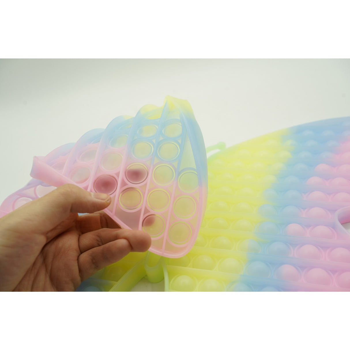 Jucarie Antistres Din Silicon, Pop It Now And Flip It, Fluture, 30 Cm, Fosforescent