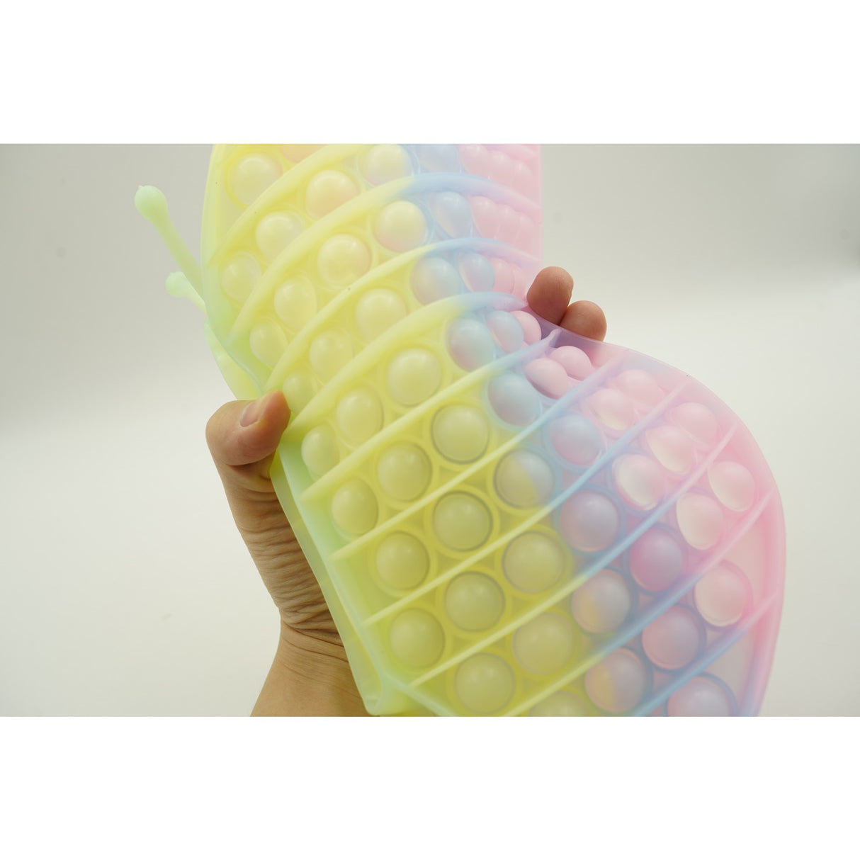 Jucarie Antistres Din Silicon, Pop It Now And Flip It, Fluture, 30 Cm, Fosforescent