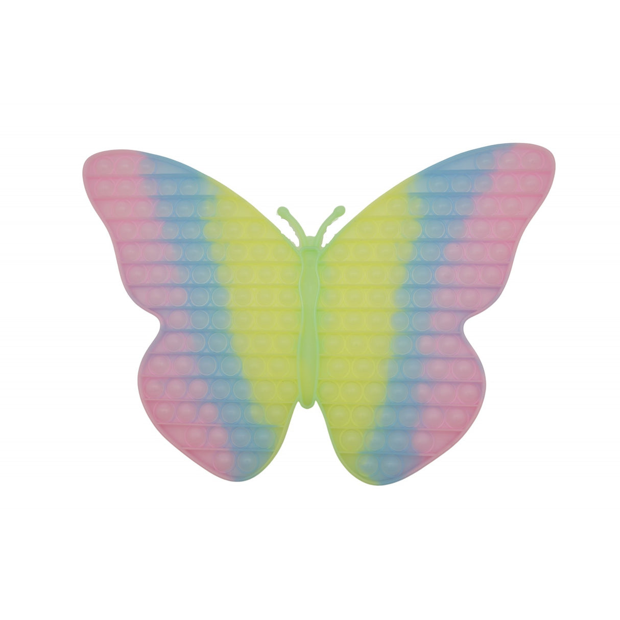 Jucarie Antistres Din Silicon, Pop It Now And Flip It, Fluture, 30 Cm, Fosforescent