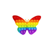 Jucarie antistres din silicon, Vivimall, Pop It Now and Flip It, Fluture, Multicolor - vivimall.ro