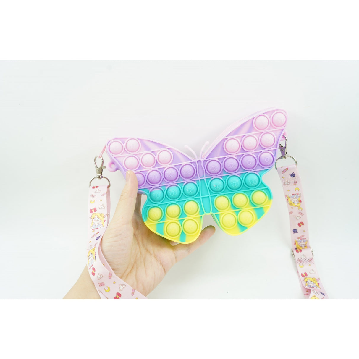 Jucarie Antistres Din Silicon, Pop It Now And Flip It, Geanta De Umar, Fluture, Macarons