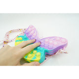 Jucarie Antistres Din Silicon, Pop It Now And Flip It, Geanta De Umar, Fluture, Macarons