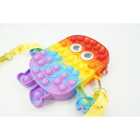 Jucarie Antistres Din Silicon, Pop It Now And Flip It, Geanta De Umar, Minion