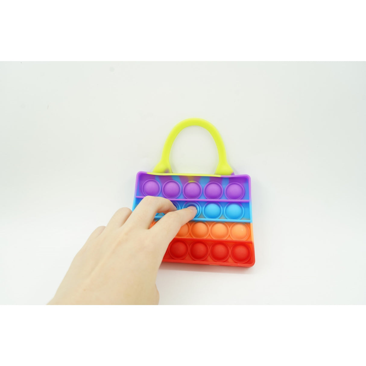 Jucarie Antistres din silicon Vivimall, Pop It Now And Flip It, Geanta de umar, Multicolor - vivimall.ro