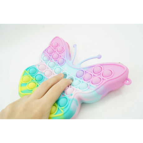 Jucarie antistres din silicon, Flippy, Pop It Now and Flip It, Geanta mica, Fluturas, Macarons - vivimall.ro