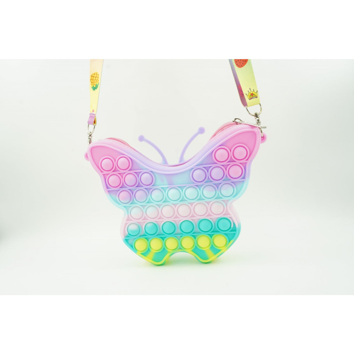 Jucarie antistres din silicon, Flippy, Pop It Now and Flip It, Geanta mica, Fluturas, Macarons - vivimall.ro