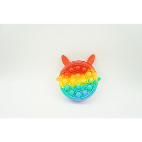 Pop It Mini Geanta Iepuras 6 Cm Curcubeu | BunnyPop 1