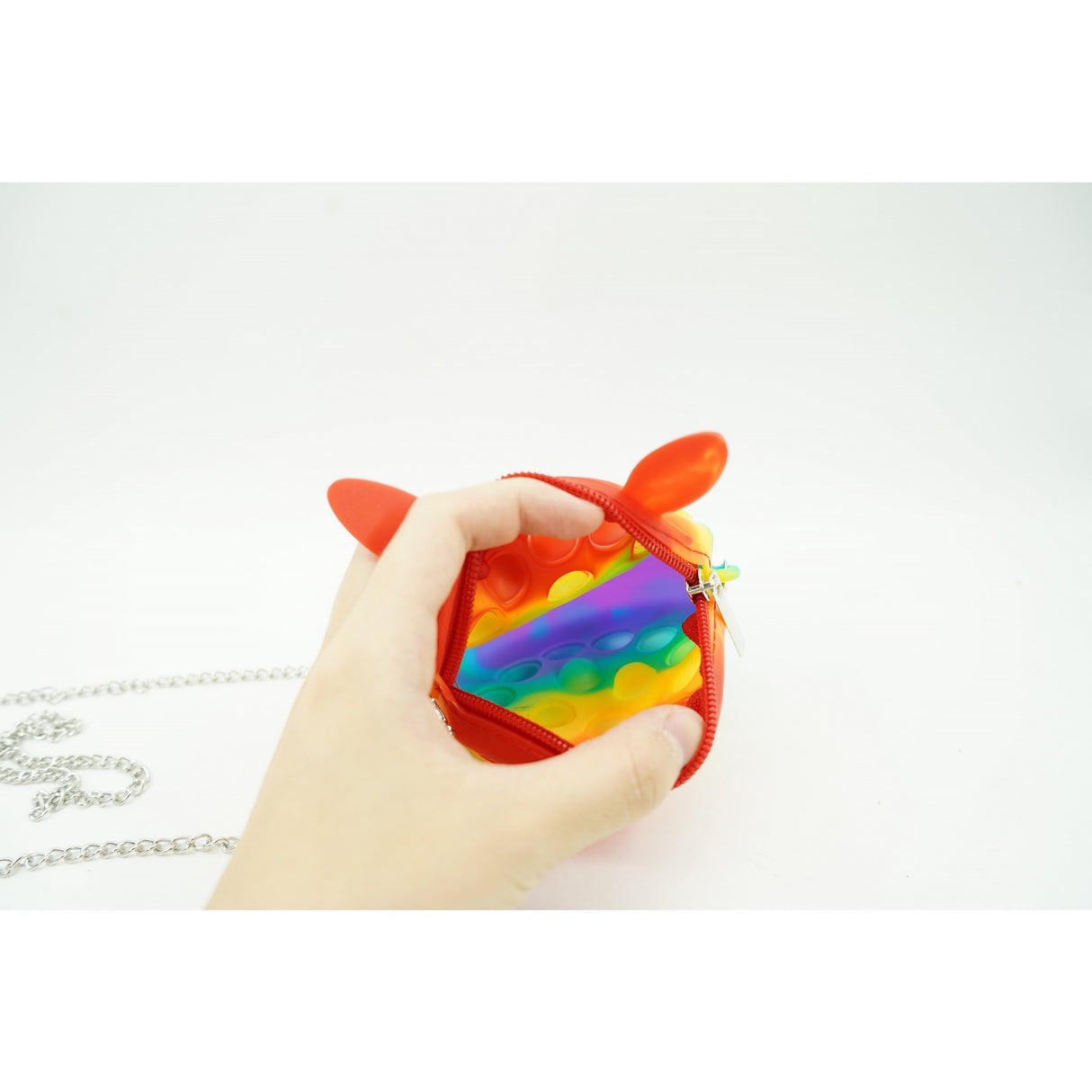 Pop It Mini Geanta Iepuras 6 Cm Curcubeu | BunnyPop 1