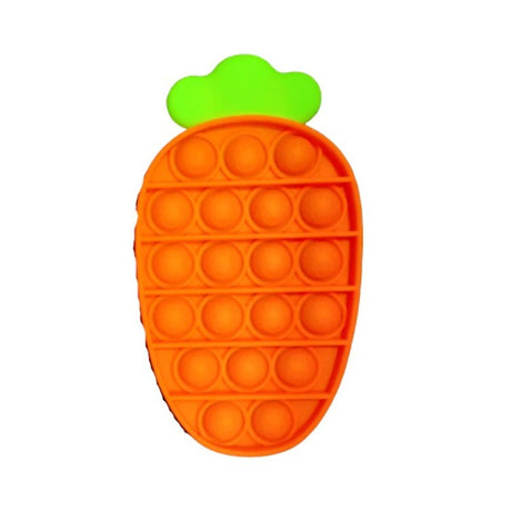 Jucarie antistres din silicon Vivimall, Pop it Now and Flip It , Morcov, Multicolor - vivimall.ro