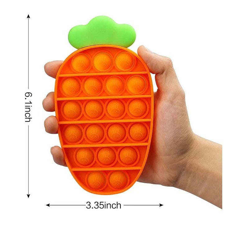 Jucarie Antistres Din Silicon Pop It Now And Flip It, Morcov