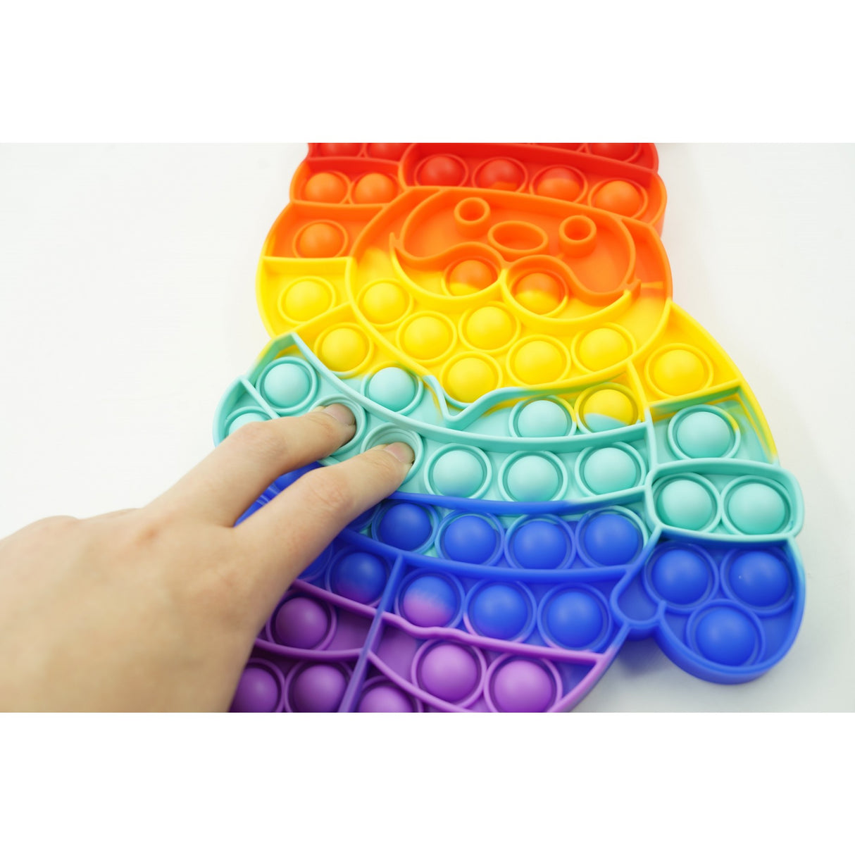 Jucarie Antistres Din Silicon, Pop It Now And Flip It, Mos Craciun, Curcubeu