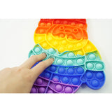 Jucarie Antistres Din Silicon, Pop It Now And Flip It, Mos Craciun, Curcubeu