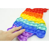 Jucarie Antistres Din Silicon, Pop It Now And Flip It, Mos Craciun, Curcubeu