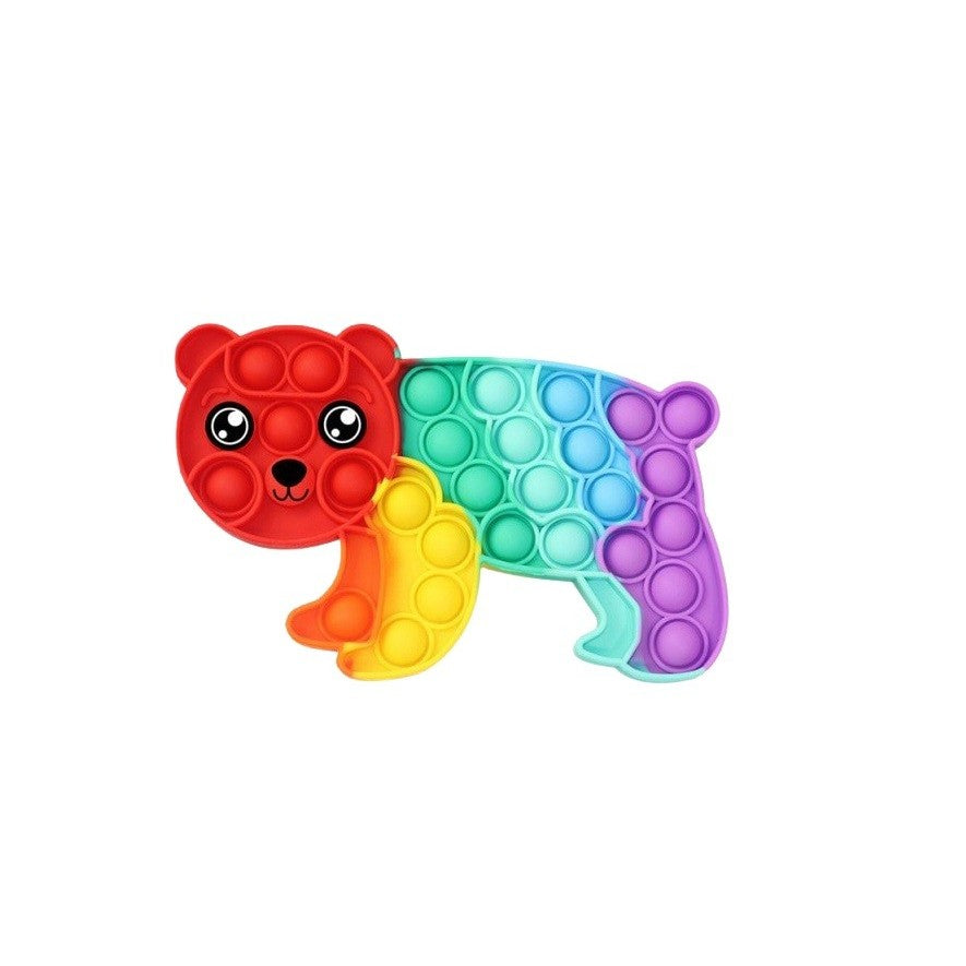 Jucarie Antistres Din Silicon, Pop It Now And Flip It, Panda, Curcubeu