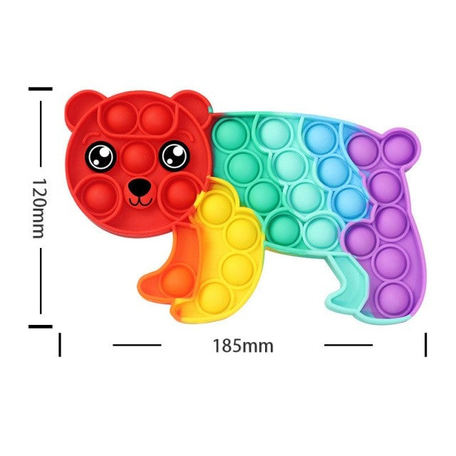 Jucarie Antistres Din Silicon, Pop It Now And Flip It, Panda, Curcubeu