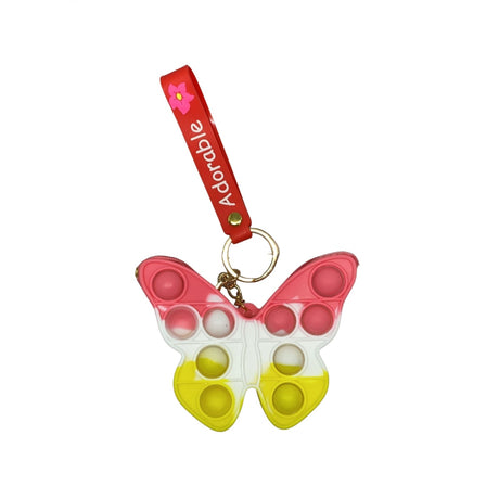 Jucarie Antistres Din Silicon, Pop It Now And Flip It, Portofel Fluturas, Rosu/
