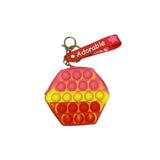 Jucarie Antistres Din Silicon, Pop It Now And Flip It, Portofel Hexagon, Rosu/
