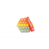 Jucarie Antistres Din Silicon, Pop It Now And Flip It, Portofel Hexagon, Rosu/