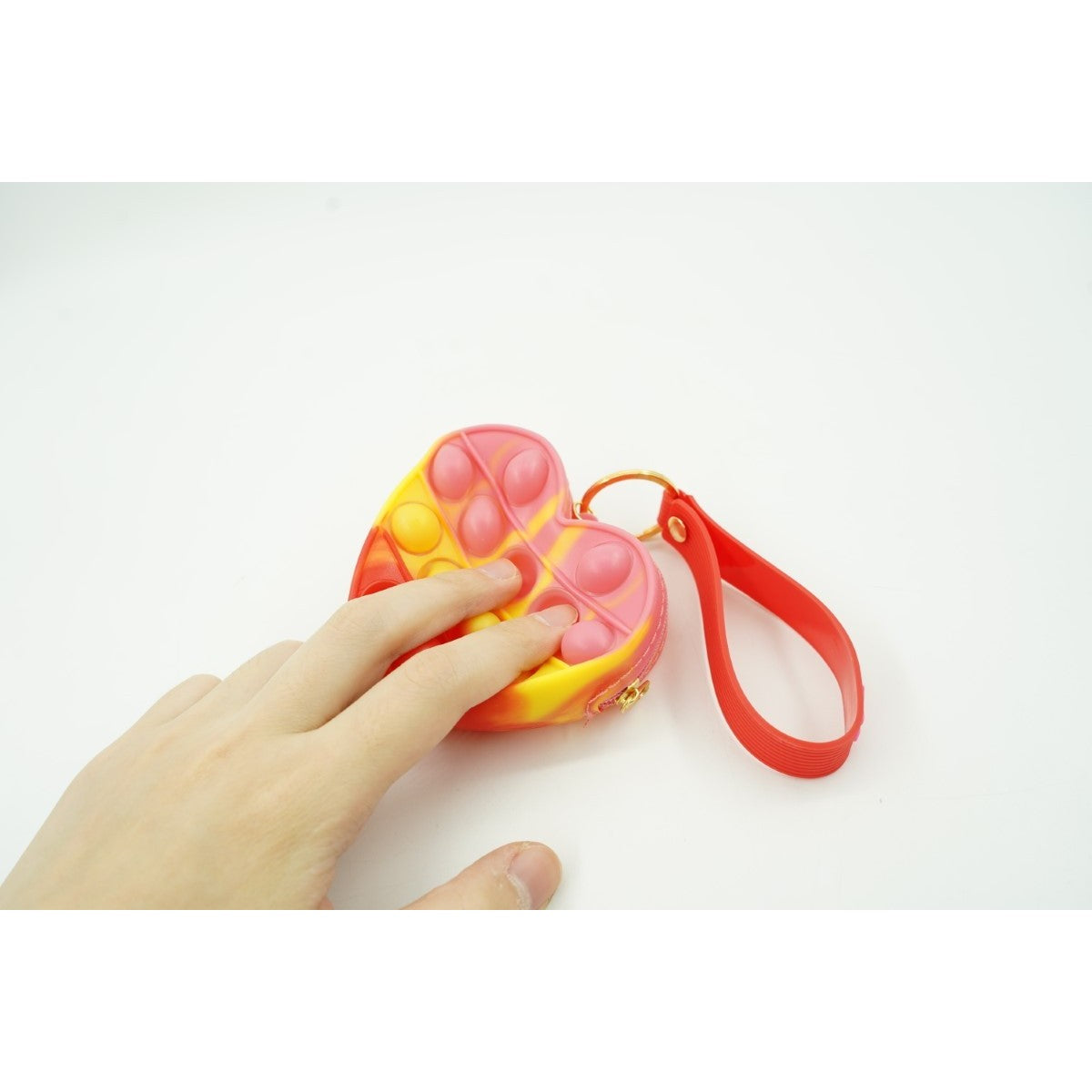 Pop It Portofel Inima Rosu Galben | HeartPop