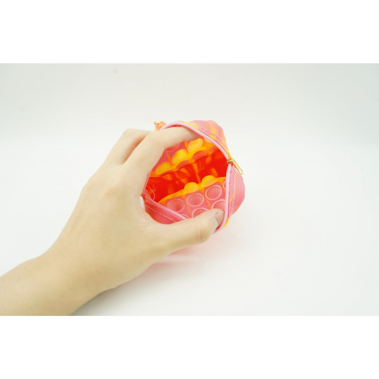Jucarie Antistres Din Silicon, Pop It Now And Flip It, Portofel Patrat, Rosu/