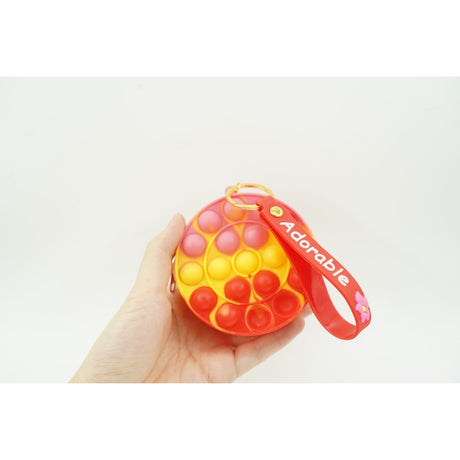 Jucarie Antistres Din Silicon, Pop It Now And Flip It, Portofel Rotund, Rosu/