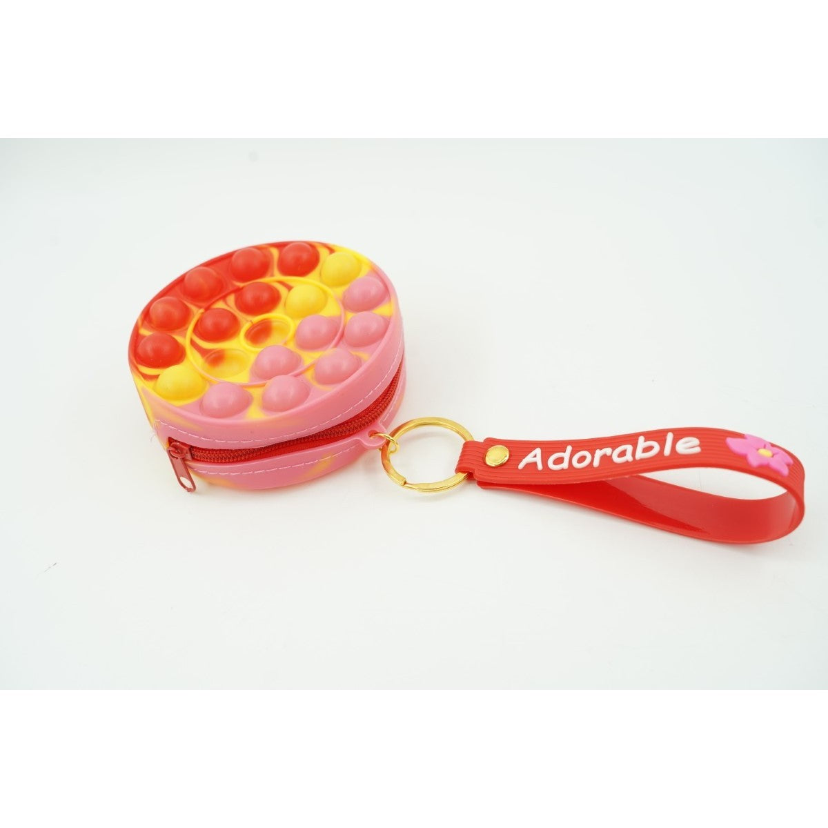 Jucarie Antistres Din Silicon, Pop It Now And Flip It, Portofel Rotund, Rosu/